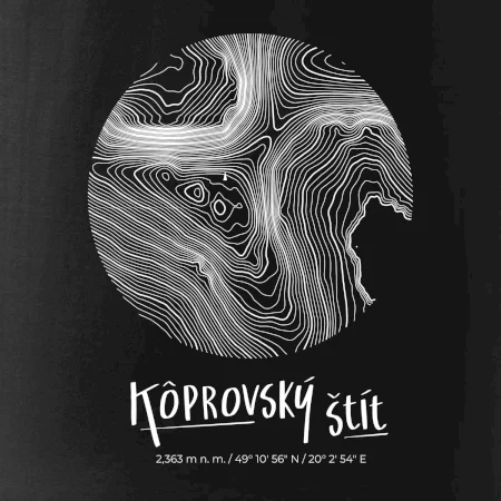 Kôprovský štít - vrstevnice v kruhu