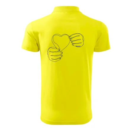 Ruka držiaca srdce jedným ťahom