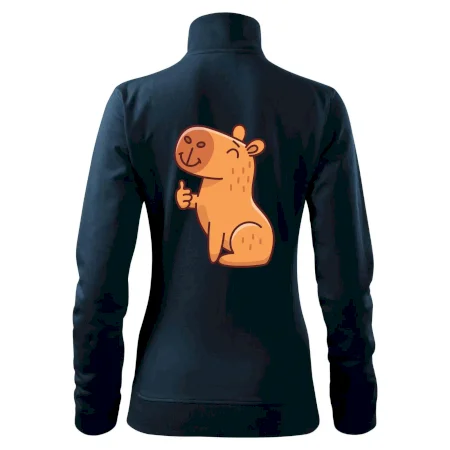 Kapybara s palcom hore