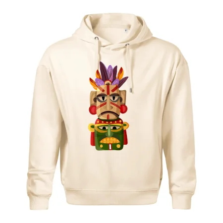 Mayová maska s perím