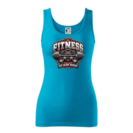 Fitness činka a závažia eat sleep repeat