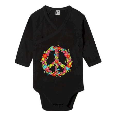 Peace symbol červené kvety