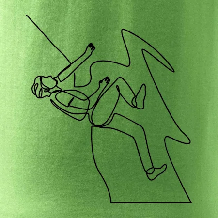 Lezec na skale jedným ťahom