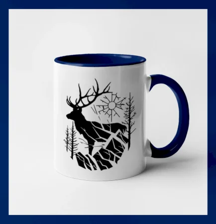 Jeleň v lese krivky