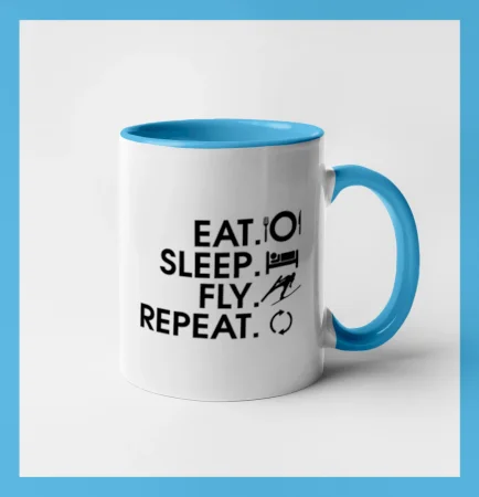 Eat sleep fly repeat - skoky na lyžiach