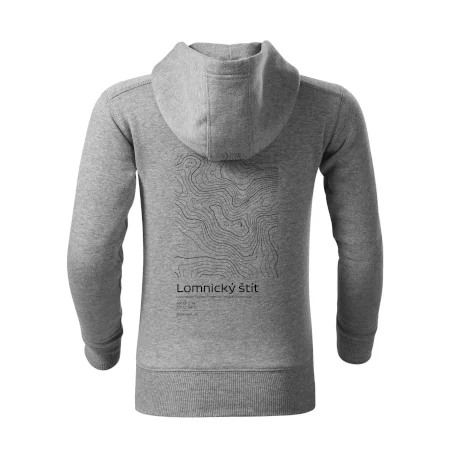Lomnický štít - vrstevnice v obdĺžniku