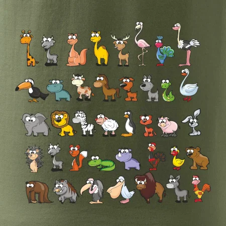 Tričko plné zvieratiek