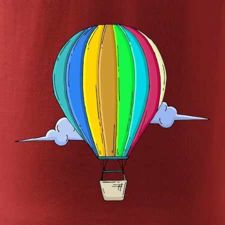 Teplovzdušný balón v oblakoch