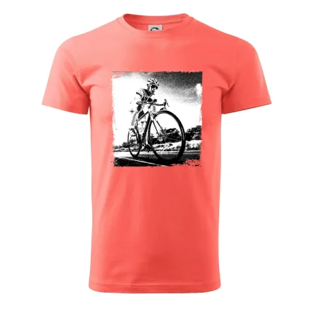 Cyklista čiernobiela cesta
