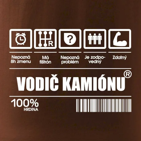 Čiarový kód - Vodič kamiónu