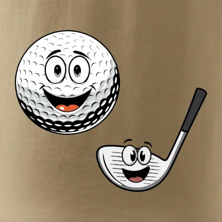 Parové tričko - Golfová palica a loptička