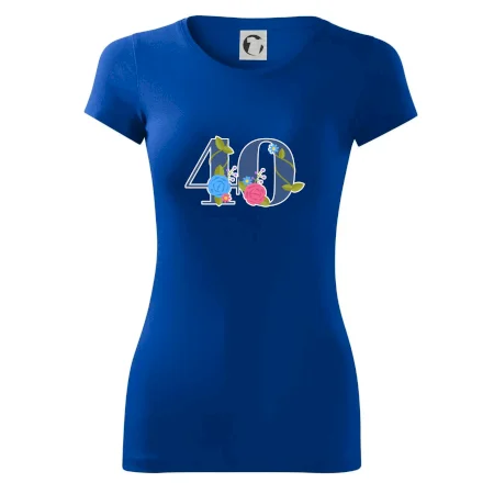 Kvetinové číslo kreslené - 40