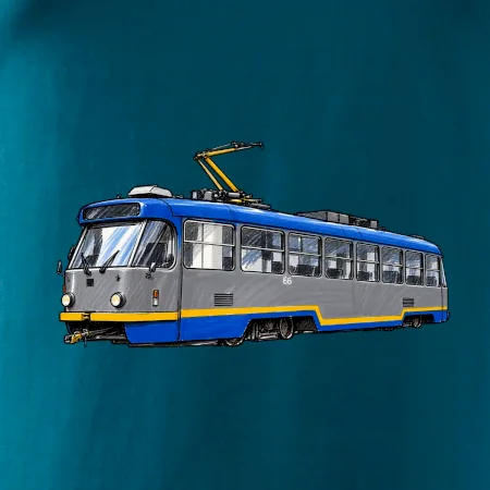 T3R SLF modrošedá kresba fixem