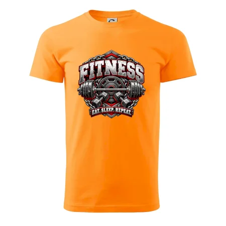 Fitness činka a závažia eat sleep repeat