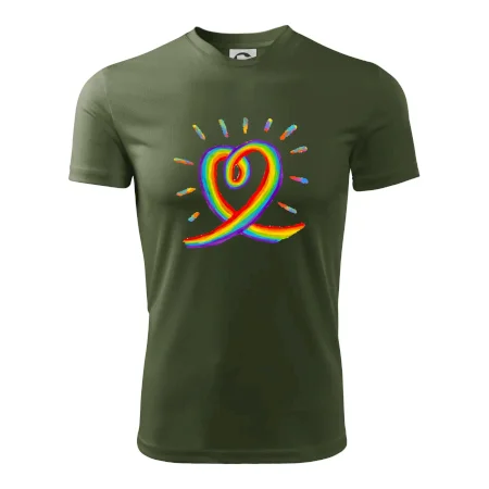 Srdce pride dúha kreslená