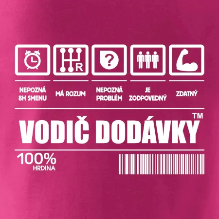 Čiarový kód - Vodič dodávky