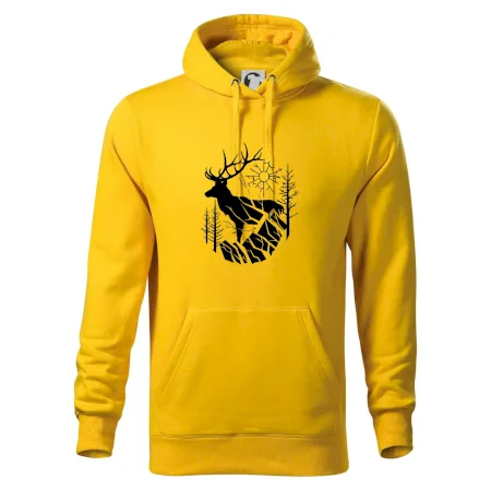 Jeleň v lese krivky