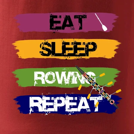 Eat sleep rowing repeat farebné