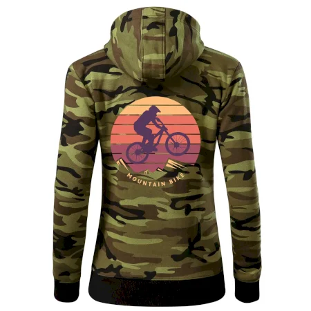 MTB farebný bicykel západ slnka