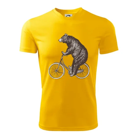 Medveď na bicykli
