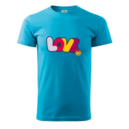 Love nápis s kvetinou
