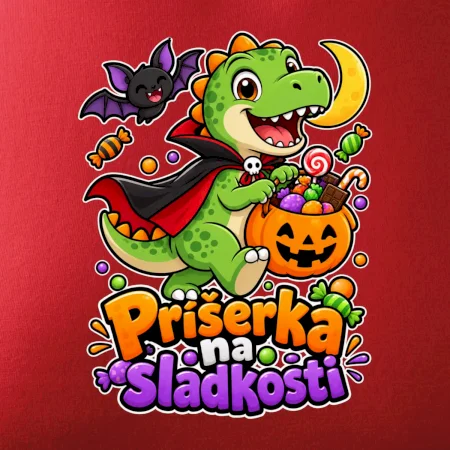 Príšerka na sladkosti - dinosaurus s tekvicou