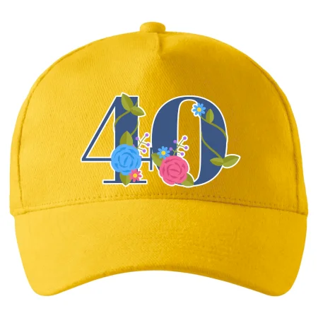 Kvetinové číslo kreslené - 40
