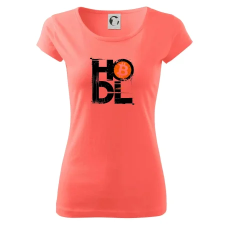 Hodl velký nápis a logo BTC