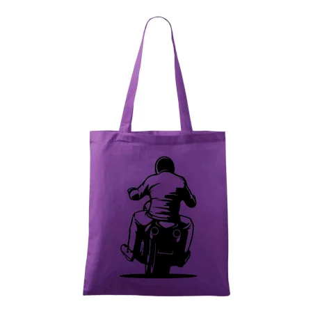 Motorkář na zádech - chopper