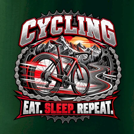 Bicykel medzi horami eat sleep repeat