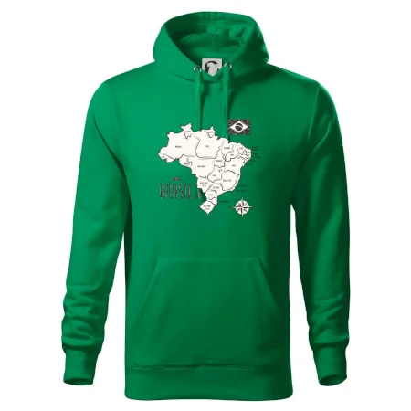 Brazília mapa s názvami regiónov