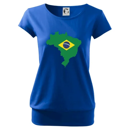 Brazília vlajka v mape