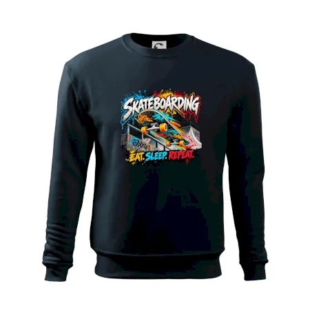 Skateboard ve street stylu eat sleep repeat