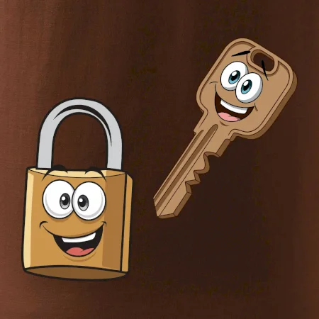 Parové tričká - Zámok a kľúč