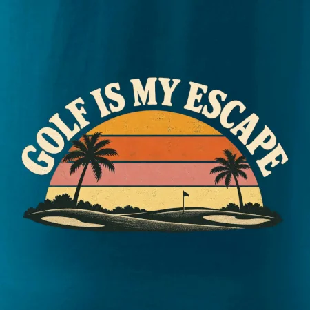 Golf is my escape retro západ slunce