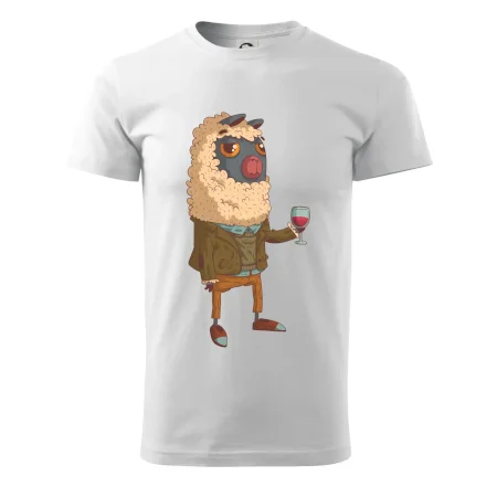 Alpaka s vínom muž