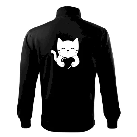 Mačka drží srdce