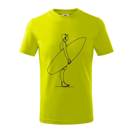 Surfer stojaci jedným ťahom