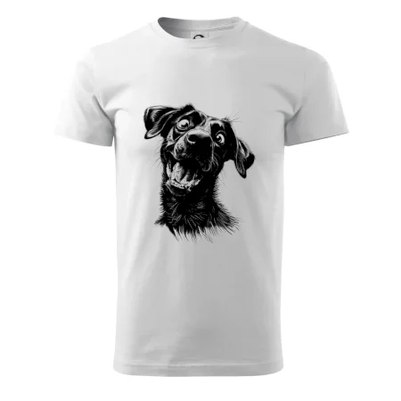 Čiernobiela karikatúra Labrador tmavý