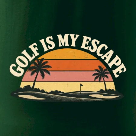 Golf is my escape retro západ slunce