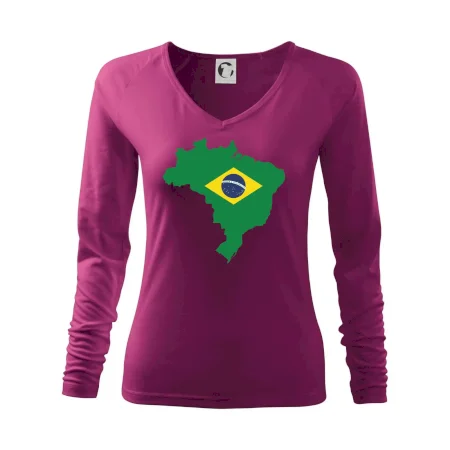 Brazília vlajka v mape