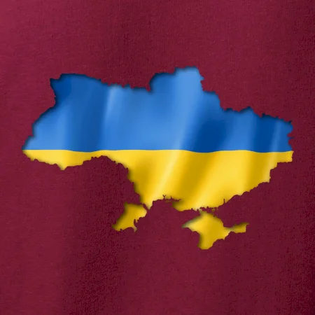 Ukrajina vlajka mapa