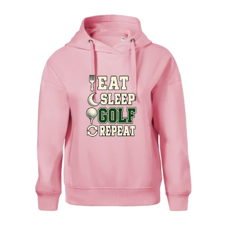 Eat sleep golf repeat typografie