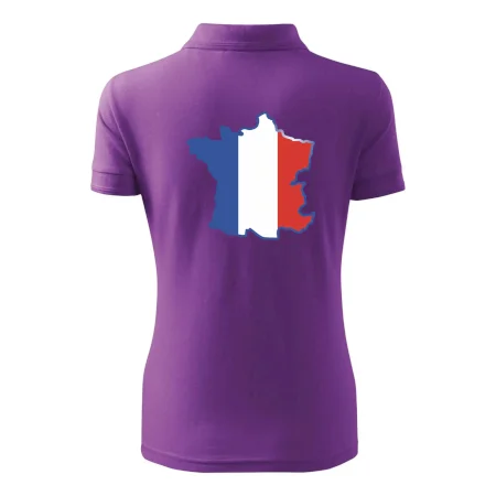 Francúzska vlajka mapa obrys