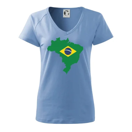 Brazília vlajka v mape