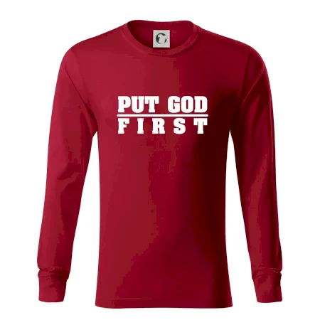 Put God first hrubý nápis