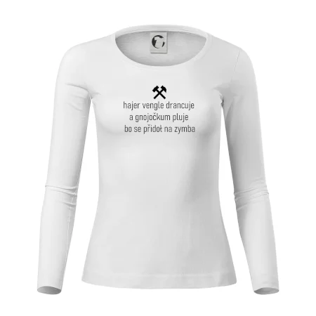 Hajer vengle drancuje a gnojočkum pluje bo se přidoł na zymba