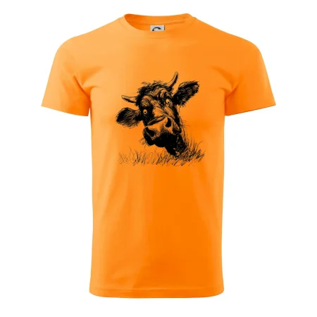 Čiernobiela karikatúra čierna krava hlava