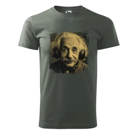 Albert Einstein so slúchadlami