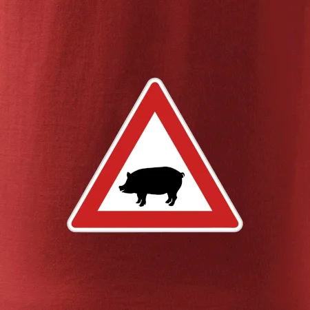 Dopravná značka - Pozor prasa domáca